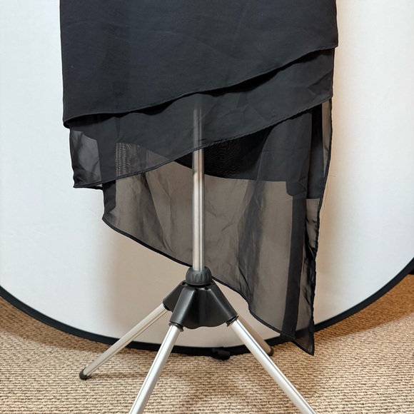 White House Black Market Black High Low Dress, Sleeveless V-Neck, Sz. 8 2/$25 - Picture 4 of 10